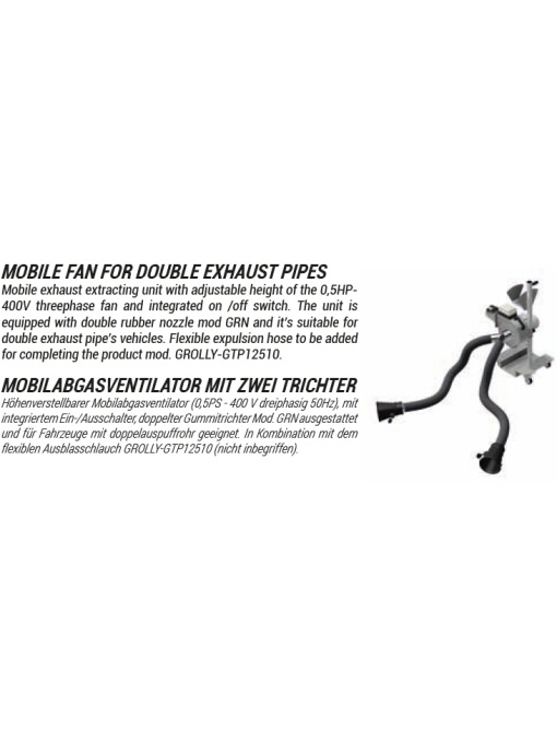 WORKY GROLLY-M Exhaustor mobil pentru masini cu evacuare dubla sau motociclete - Img 3