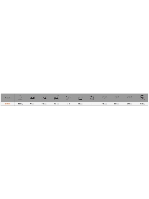 BAHCO BH11500 Cric hidraulic extra-plat si extralung, 1.5 tone - Img 2