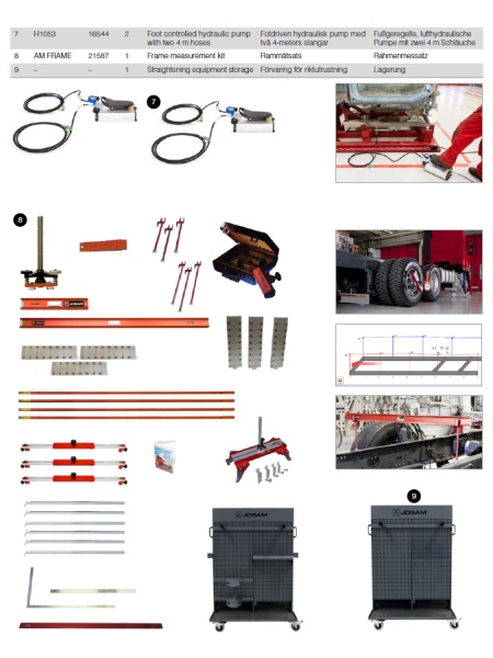 JOSAM FRAME PRESS BASIC KIT 21568 – sistem standard redresare sasie in configuratia Basic - Img 5