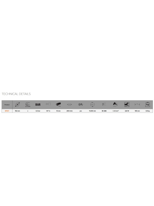 BAHCO BP601 Masina de slefuit orbitala 5 mm cu suport Velcro - Img 2