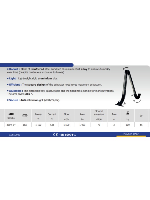 GYS EVO 2.1 REe aspirator fum sudura cu sistem filtrar - Img 3