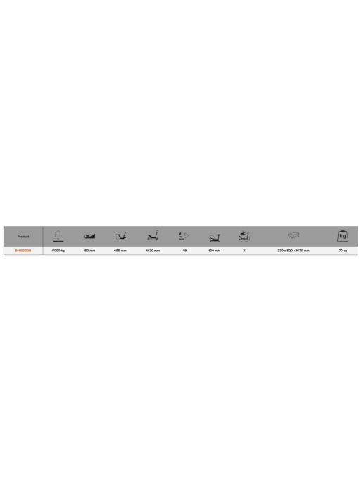 BAHCO BH15000B Cric crocodil hidraulic 5 tone, lung - Img 2