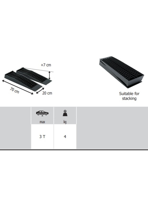 GYS 056787 Set 2 rampe pentru masini cu grada joasa - Img 3