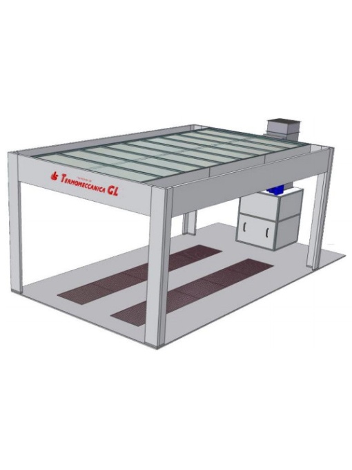 METRON PREP104 Spatiu pregatire vopsire cu plenum recirculare si structura pe pardoseala - Img 3