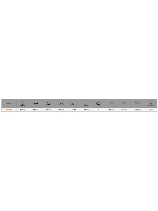BAHCO BH12000 Cric hidraulic tip crocodil extra-plat 2 tone - Img 2