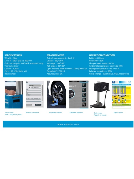 Capelec CAP 2600 aparat pentru reglare faruri matrix led - Img 5