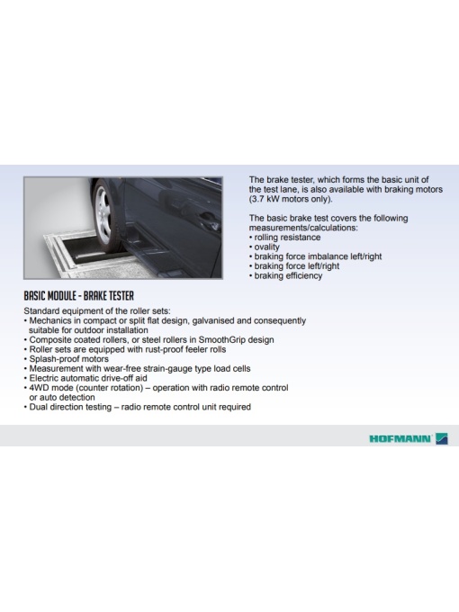 HOFMANN SAFELANE 204RP + CONTACTEST stend pentru testare frana si suspensie - Img 2