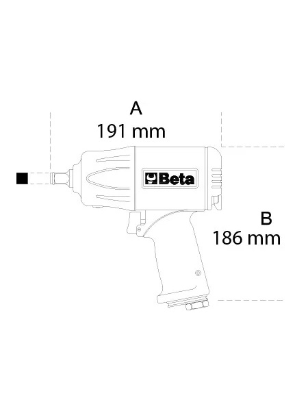 Pistol pneumatic de impact, actionare 1/2'', 1750Nm 1927P - Img 2