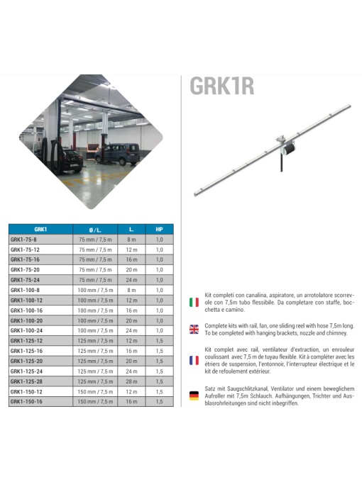 WORKY GRKR Sina si tamburi culisanti retractabili pentru evacuare gaze esapament - Img 4