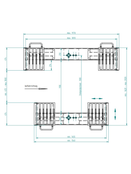 JAB TwinRam 35 XY elevator incastrat cu platforme 3500 kg - Img 3
