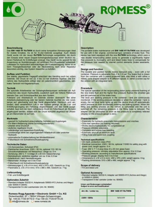 ROMESS BW 1408 HY RoTWIN Instalatie inlocuit lichid transmisie - Img 3