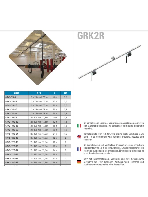 WORKY GRKR Sina si tamburi culisanti retractabili pentru evacuare gaze esapament - Img 5