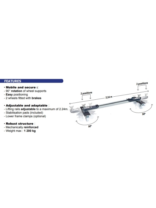 GYS AUTO ROLL 1.2T traversa transport masini avariate - Img 2