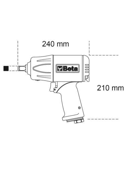 Pistol pneumatic de impact, actionare 3/4"', 1928P - Img 2