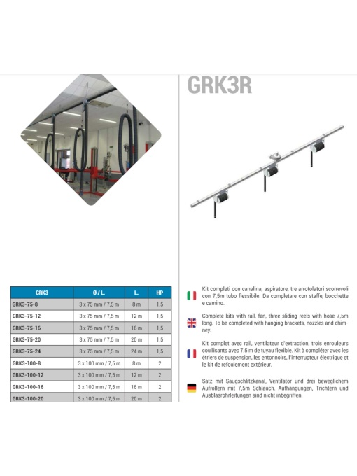 WORKY GRKR Sina si tamburi culisanti retractabili pentru evacuare gaze esapament - Img 6