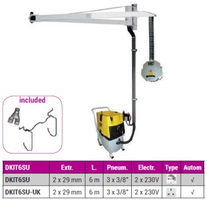 WORKY DKIT6SU - brat articulat 6 metrii pentru aspirare praf tinichigerie cu unitate conectare si aspirator inclus - Img 2