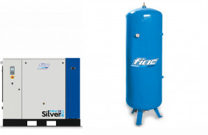 FIAC NEW SILVER D25S + 900L - compresor cu surub si butelie separata - Img 1