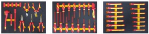 MARCO TOOLS 05.090.99 - set 3 tavite in termoformat cu 46 scule pentru masini electrice conform IEC 60900 - Img 1