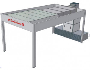 METRON PREP110 - spatiu pregatire vopsire cu plenum recirculare si structura pe pardoseala - Img 2