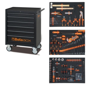 Dulap mobil 6 sertare si 196 scule, BW C04BOX VU