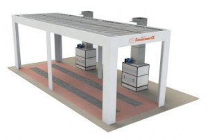 METRON PREP200 - spatiu pregatire vopsire camioane si autobuze cu plenum recirculare si structura pe pardoseala - Img 2