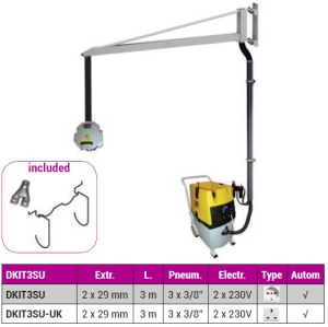 WORKY DKIT3SU - brat articulat 3 metri pentru aspirare praf tinichigerie cu unitate conectare si aspirator inclus - Img 2