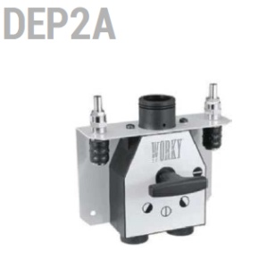 WORKY DEP2A - cupla dubla conectare aspiratie cu montaj pe perete + cuple aer comprimat - Img 1