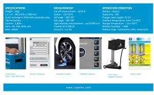 Capelec CAP 2600 - aparat reglare faruri matrix led (similar HELLA MLT 3000 VP185055; Beissbarth MLD 110) - Img 5