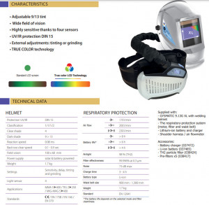 GYS GYSMATIC 9/13 G AIR TRUECOLOR 065727 – masca sudare cu sistem filtrare - Img 4