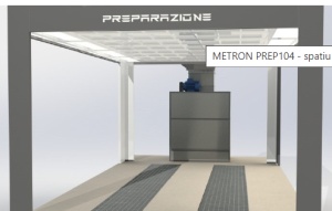 METRON PREP104 - spatiu pregatire vopsire cu plenum recirculare si structura pe pardoseala - Img 1
