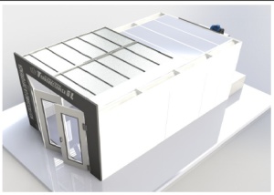 METRON SSD 7X4X2.8 - cabina pentru vopsit industrial cu flux semivertical - Img 1