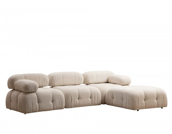 Coltar Bubble modular, 3 locuri, crem