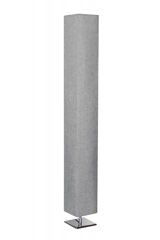 Lampadar patrat din otel/plastic/tesatura 120 cm gri, 2 becuri