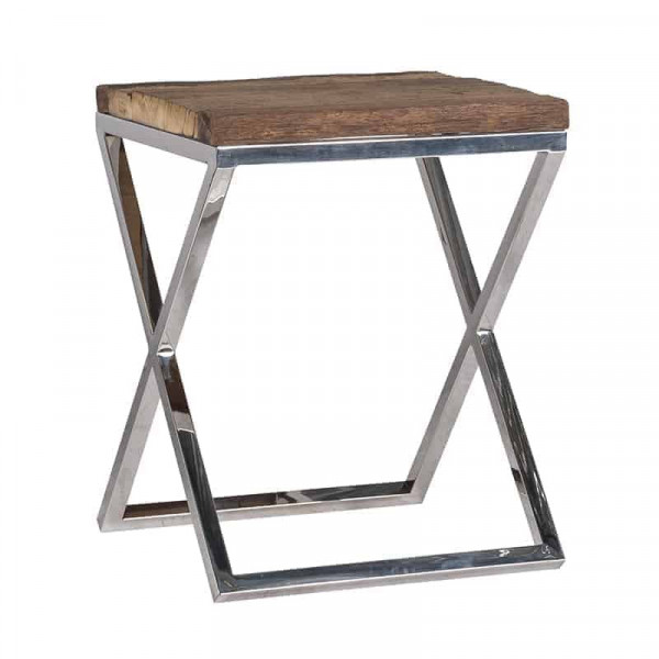 Masuta de cafea patrata din lemn Kensington 45x45x58 cm maro