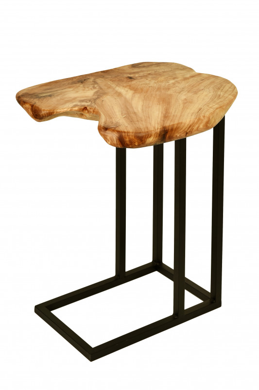Masuta laterala cu forma neregulata din lemn de cedru 45x40x61 cm