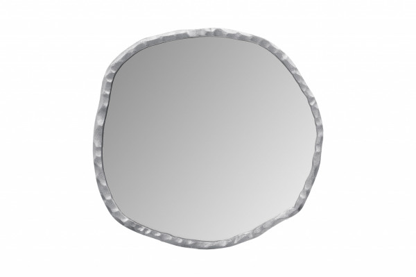 Oglindă cu rama din aluminiu argintie Duke 75x75x3 cm