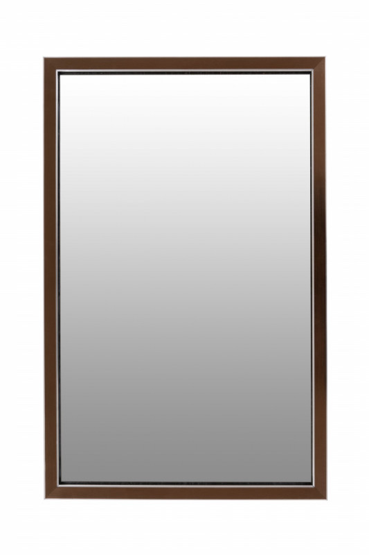 Oglinda dreptunghiulara cu rama din polistiren bronz/neagra Cliff, 56cm (L) x 36cm (W) x 1.6cm (H )
