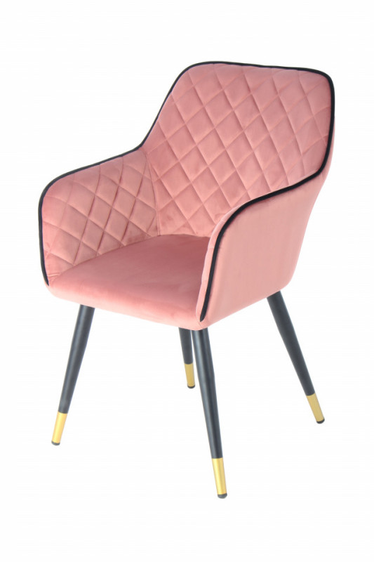 Scaun tapitat Amino roz/negru