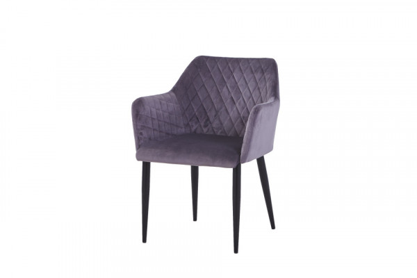 Set 2 scaune din catifea Sit&Chairs gri inchis
