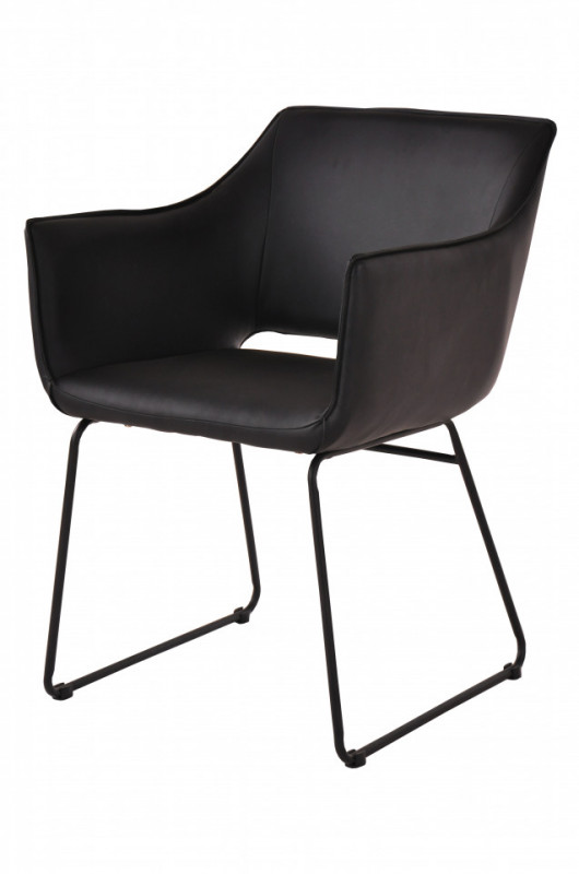 Set 2 scaune din piele artificiala Sit&Chairs Black