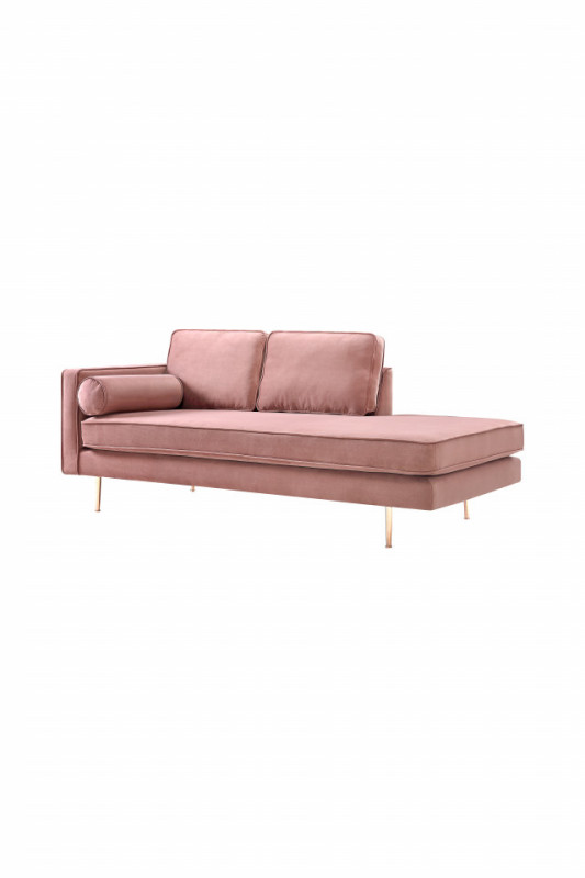 Canapea Estelle roz, 3 locuri, pe stanga