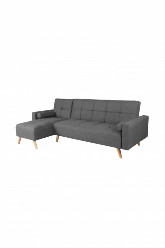 Canapea Maloni extensibila pe stânga, 3 locuri, stone