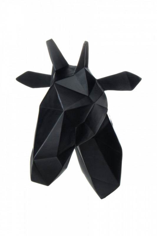 Decoratiune de perete din rasina Giraffe Negru