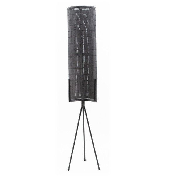 Lampadar din bambus/ratttan/fier Archer large negru, un bec