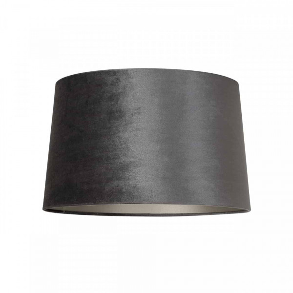 ABAJUR cilindric din bumbac Emily velvet graphite, diametru 35 cm