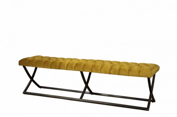 Bancheta Bolton din catifea/galben