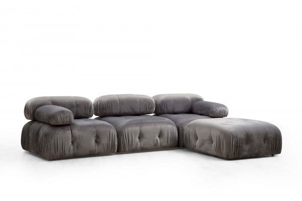 Coltar Bubble modular, 3 locuri, gri