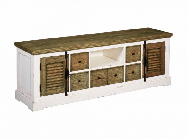 Comoda TV din brad reciclat 190 cm