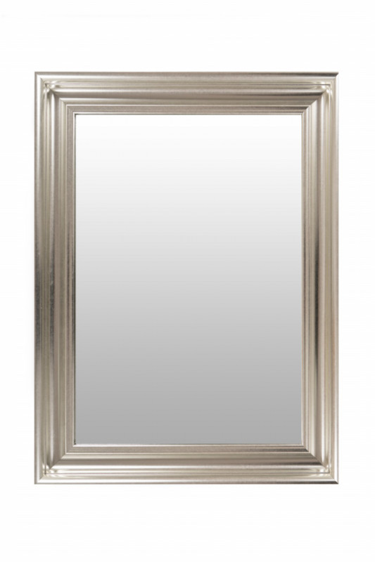 Oglinda dreptunghiulara cu rama din polistiren argintie Scott, 79,5cm (L) x 59,5cm (L) x 5,2cm (H)
