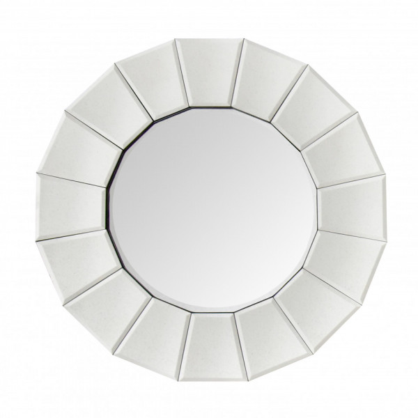 Oglinda rotunda Amun Argintiu, 4cm (L / D) x 60cm (l) x 60cm (H)
